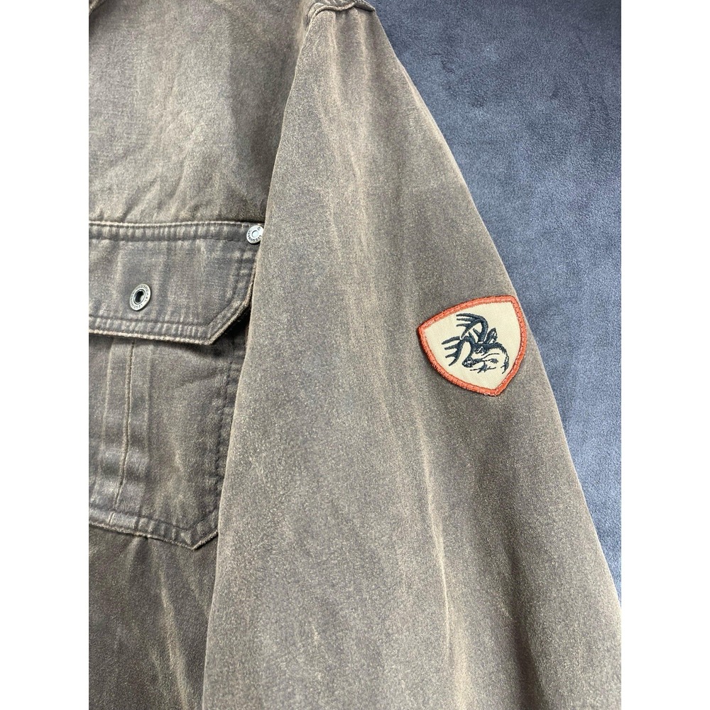Legendary Whitetails Journeyman Jacket Shirt Mens M Waxed Plaid Lined Brown - Picture 8 of 12